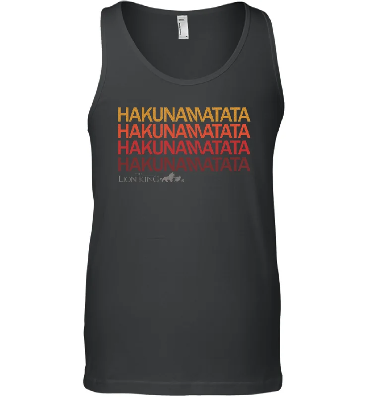 Disney Lion King Hakuna Matata Sunset Colors Men Cotton Tank Top